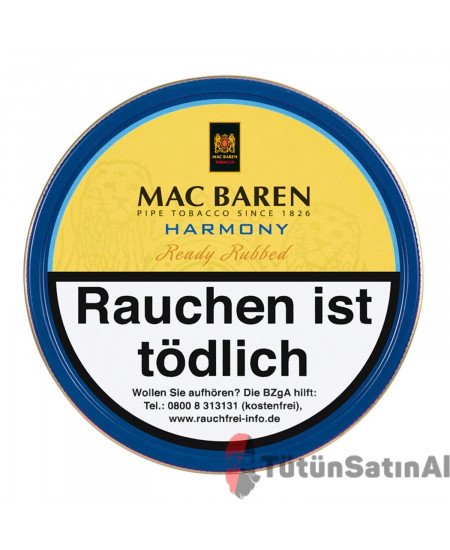Mac Baren Harmony ( Tatlı - &Ccedil;ikolata aromalı ) Pipo T&uuml;t&uuml;n&uuml;