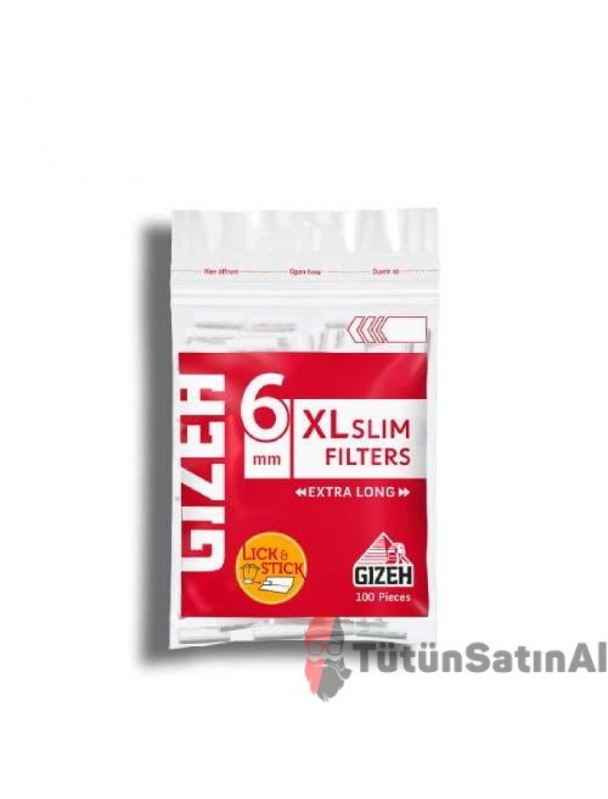Gizeh XL 6MM Slim Poşet Sigara Sarma Filtresi 6 X 15 MM