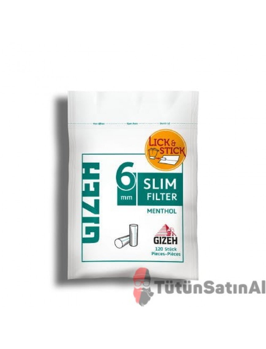 Gizeh Mentol Slim 6mm Poşet Filtre