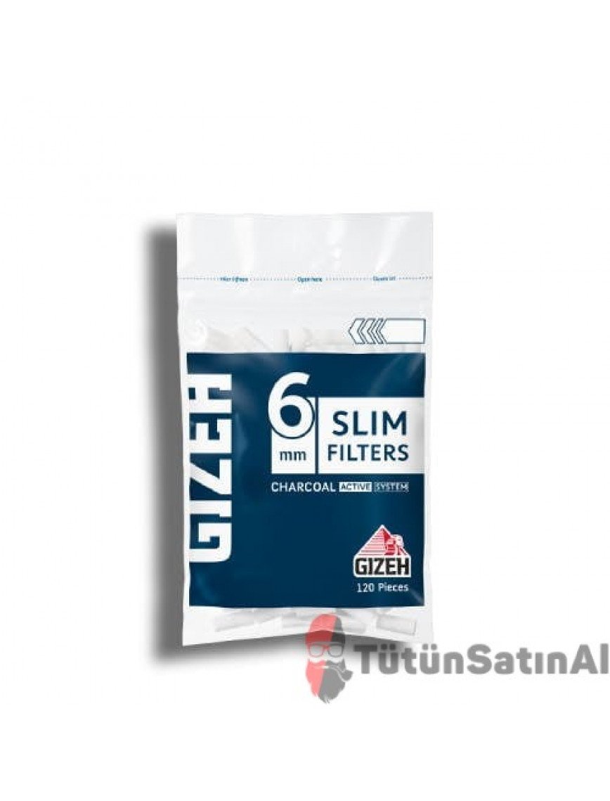 Gizeh Slim  Charcoal 6mm Kömürlü Filtre