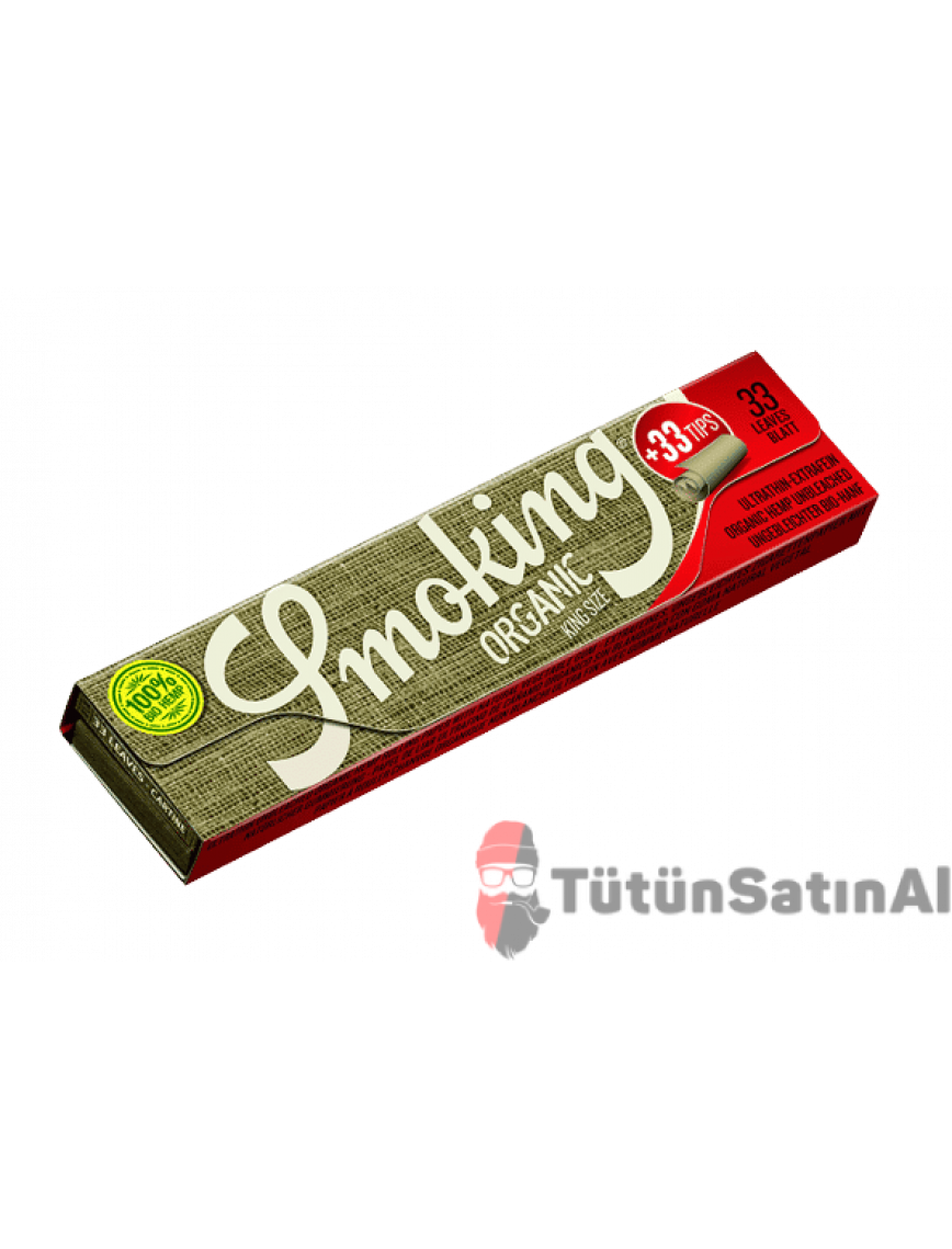 Smoking King Size Organic Filter Organik Zıvanalı Tane