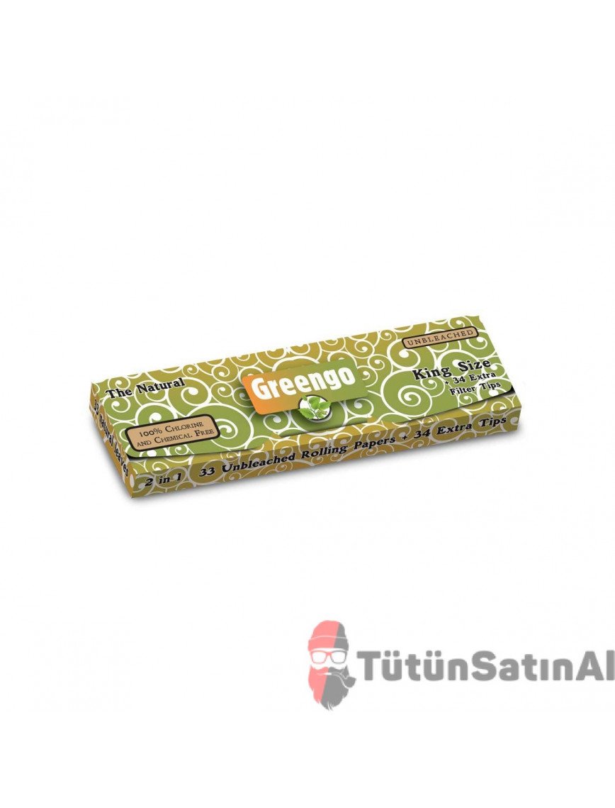 Greengo King Size Natural Filter Organik Zıvanalı Tane