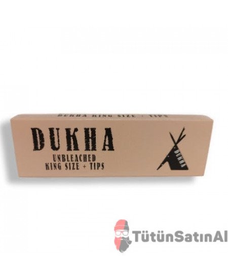 Dukha Unbleached King Size Tips Zıvanalı Mıknatıslı Sarma Kağıdı