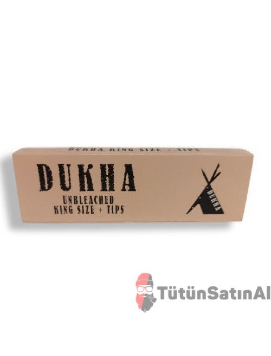 Dukha Unbleached King Size Tips Zıvanalı Mıknatıslı Sarma Kağıdı