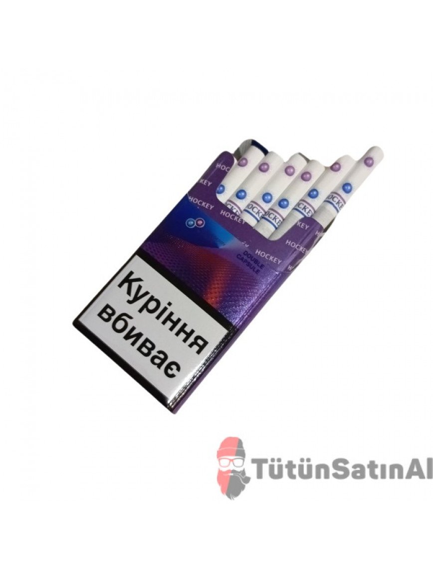 Hockey Double Capsule Super Slim Blueberry Menthol İthal Sigara Satın al