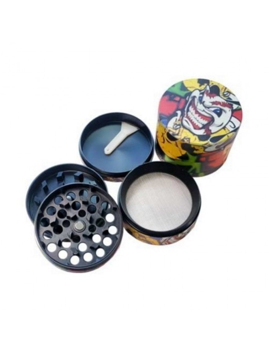 Filtreli Metal Grinder Tütün öğütücü - Cartoon temalı
