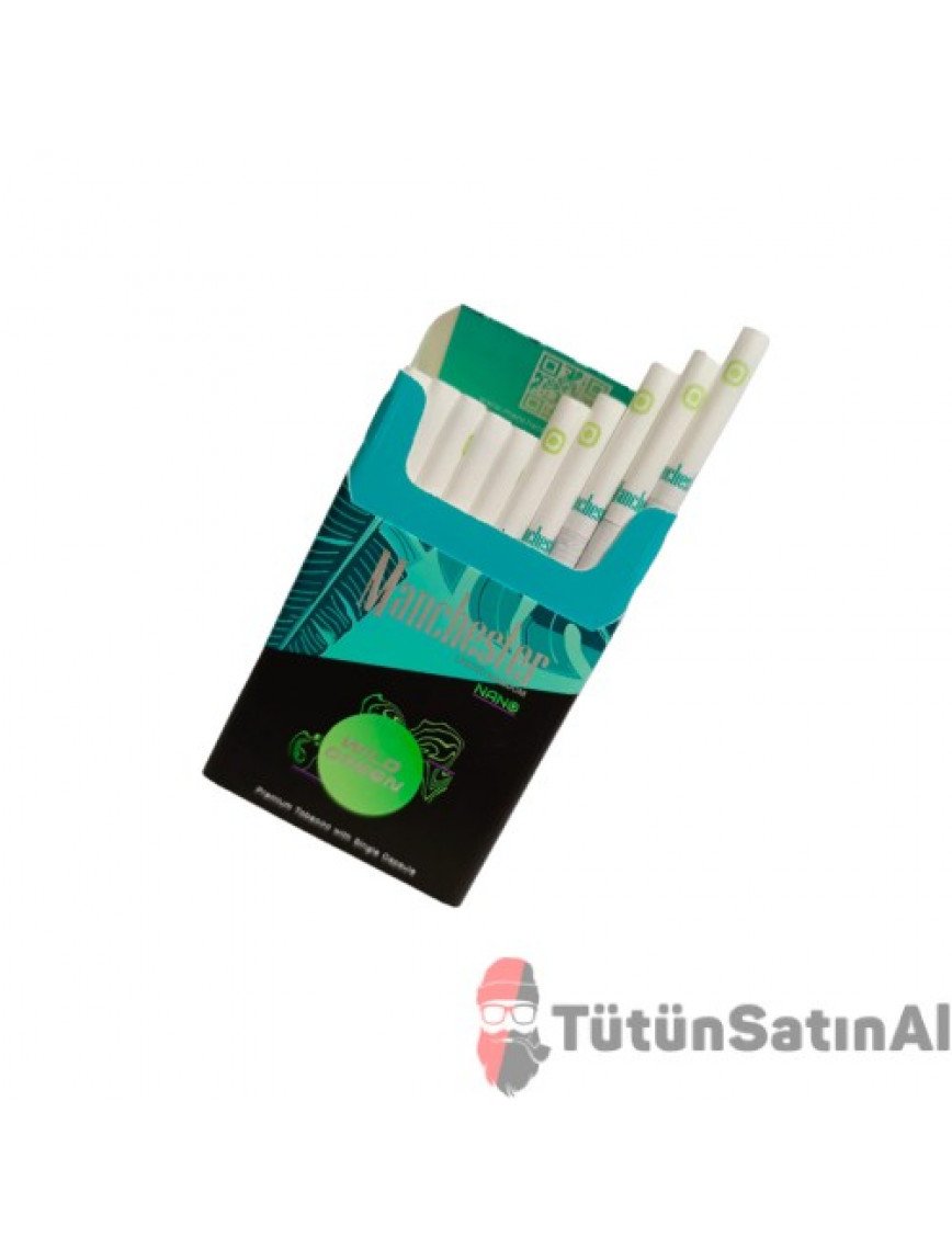 Manchester Nano Wild Green Mentollü Slim Sigara (Mentol Nane Aromalı)