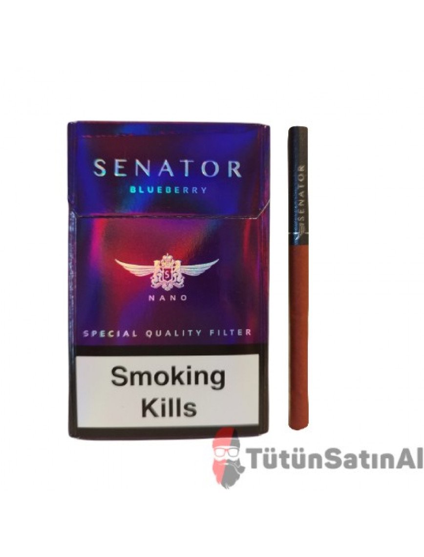 Senator Nano Blueberry (Yabanmersini) Slim Sigara