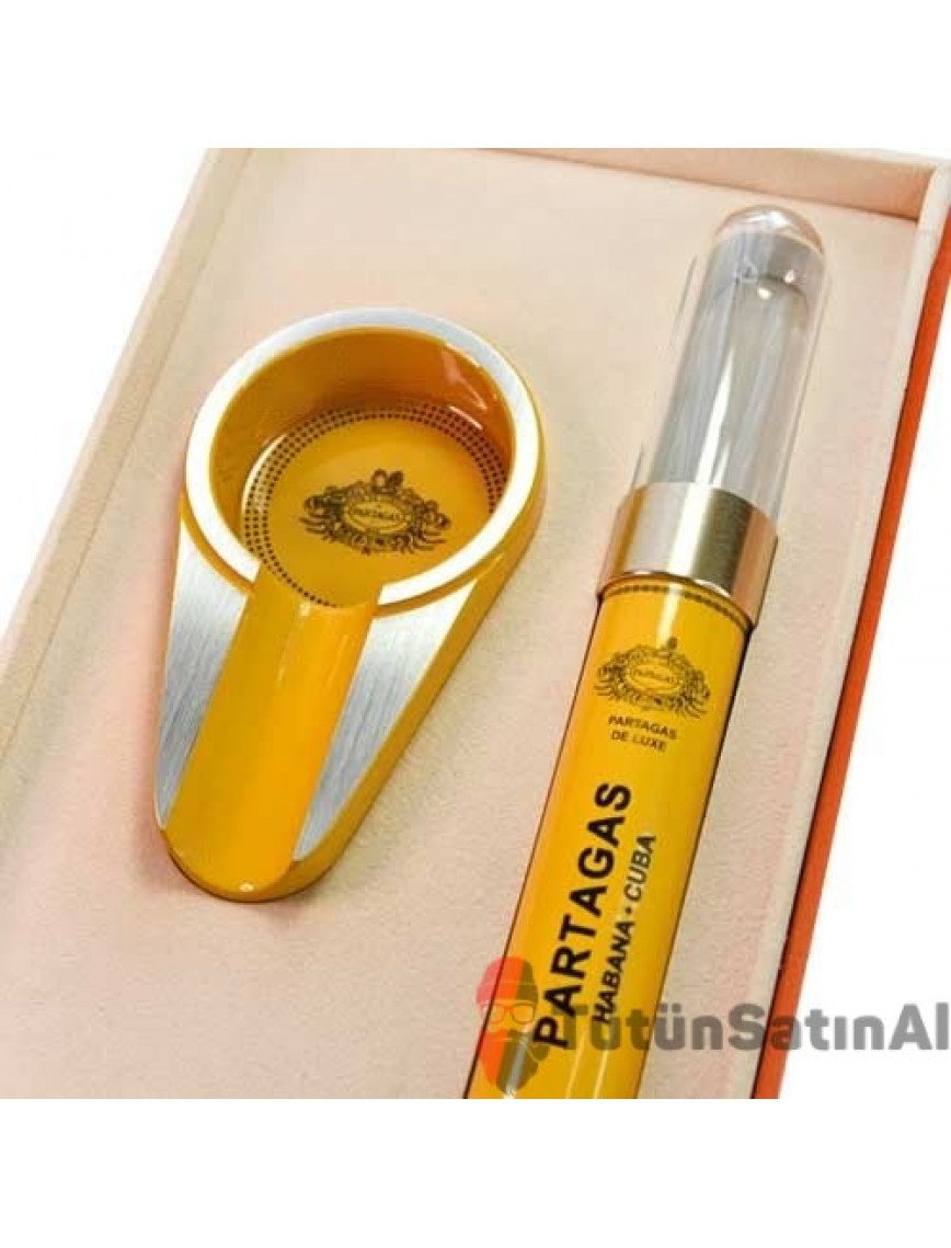 Partagas Tekli Tüp Humidor ve Küllük Seti