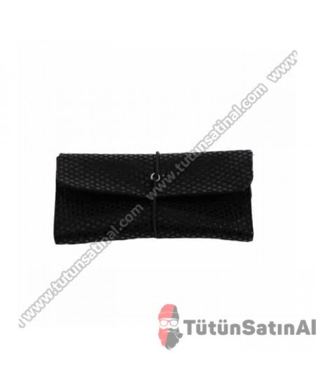 Deri Kese Orijinal Deri T&uuml;t&uuml;n Kesesi - Desenli Siyah