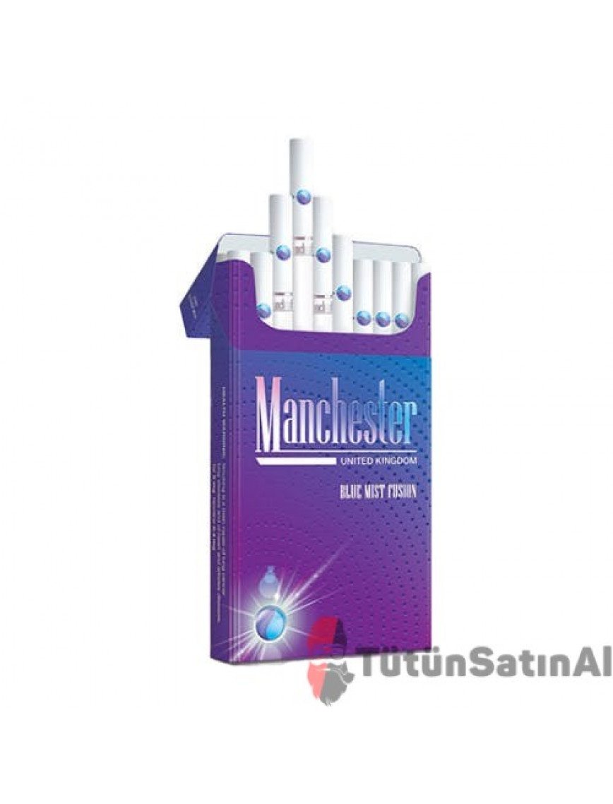 Manchester Blue Mist Fusion Capsule Slim Sigara (Böğürtlen Mentol)